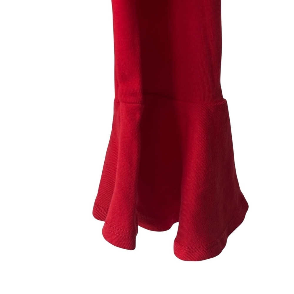 ❤️Maeve by Anthropologie 100% Cotton Flouncy Red Long Bell Sleeve Top Medium - Picture 4 of 6